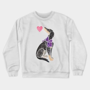 Watercolour Saluki (black and tan) Crewneck Sweatshirt